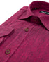 Fuchsia Yarn Dyed Linen Shirt